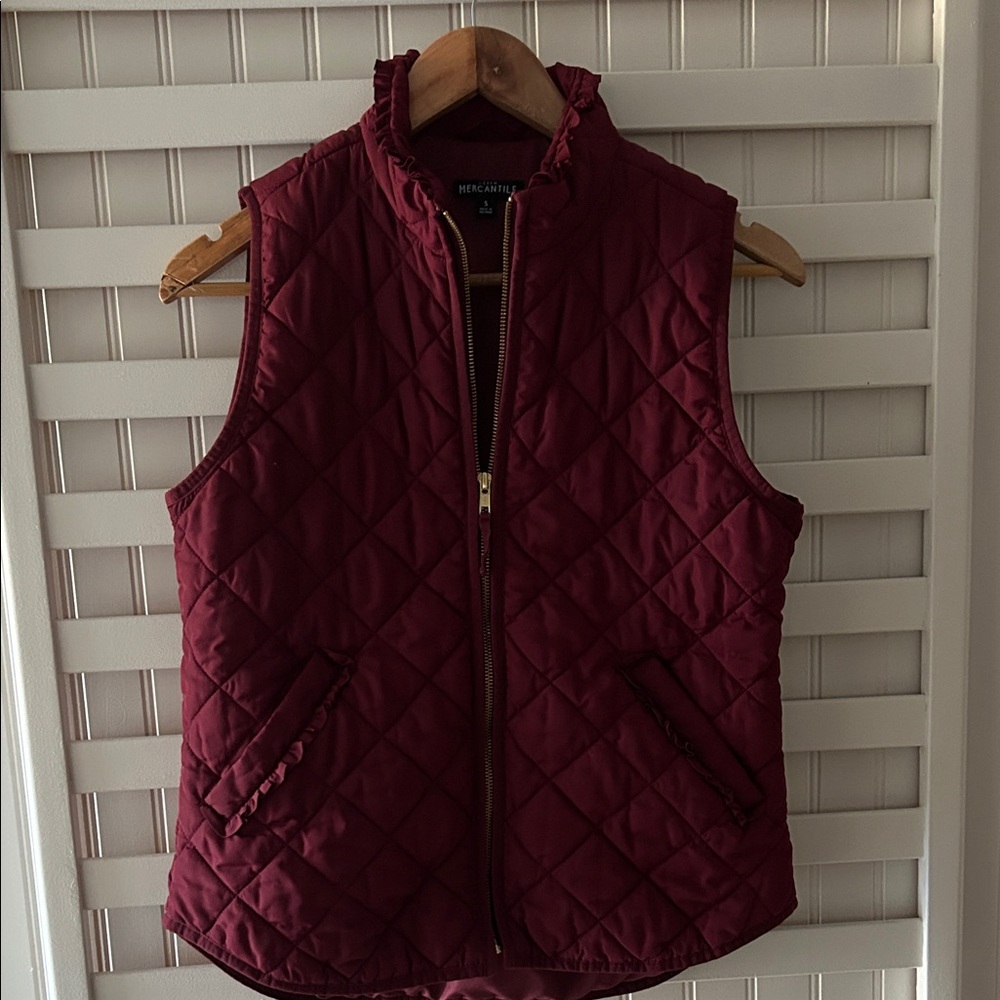 Women's Quilted Maroon Vest